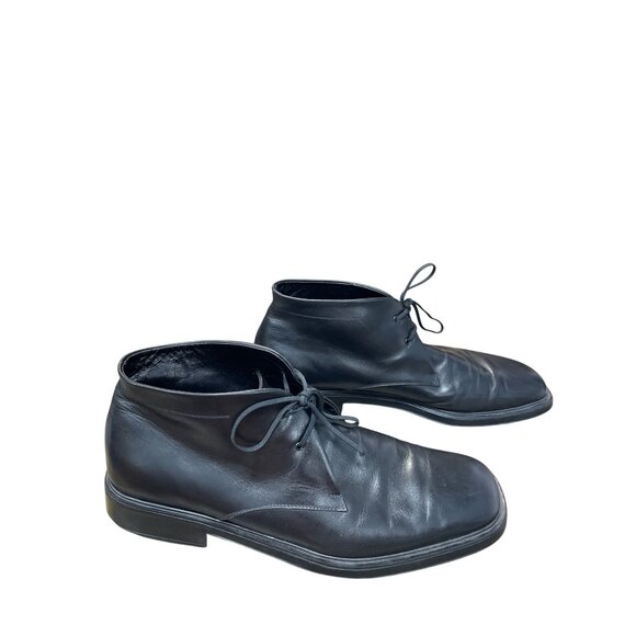 Salvatore Ferragamo Mens Italian Black Leather Chukka Boots Size 12D SKU 9331 main image 14